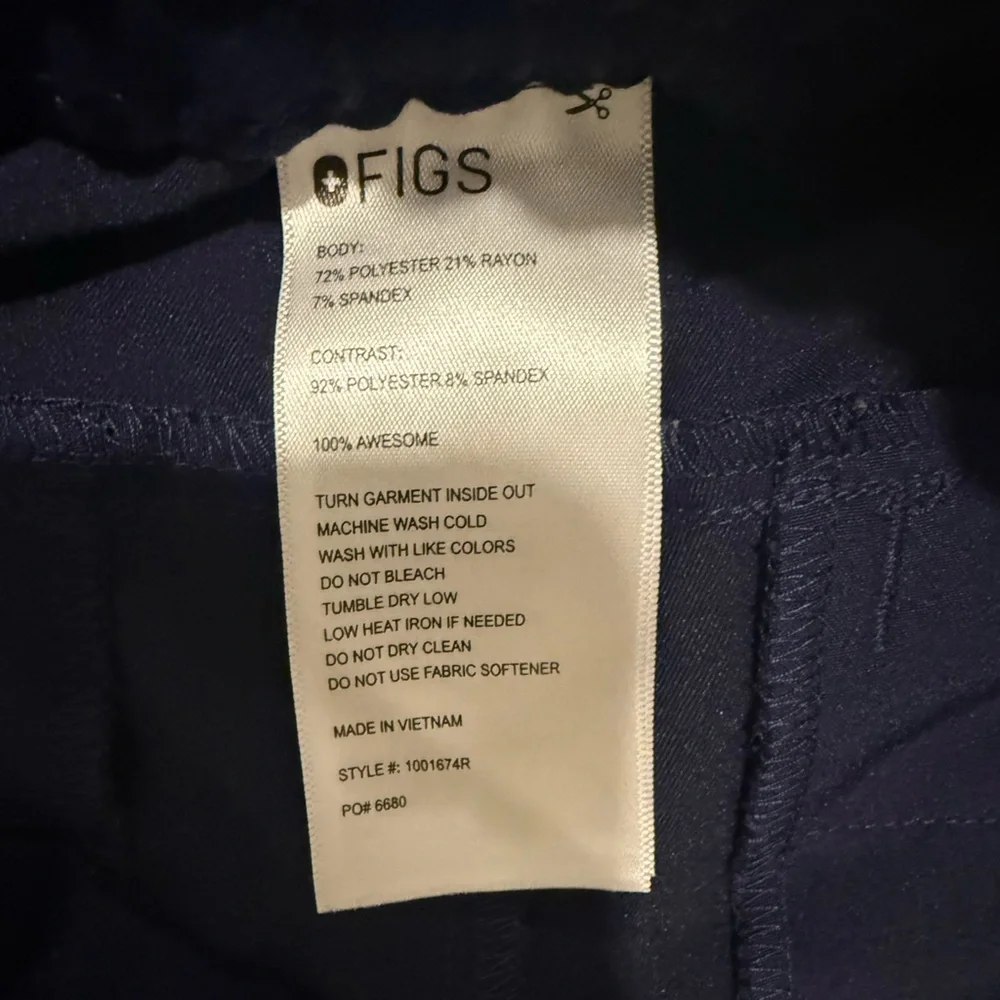 FIGS Technical Collection Navy Scrub Pants XL